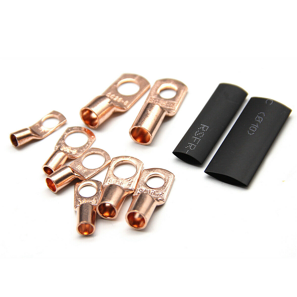 60PCS Assorted Car Auto Copper Ring Lug Terminals Wire Bare Cable Crimp Connectors Kit