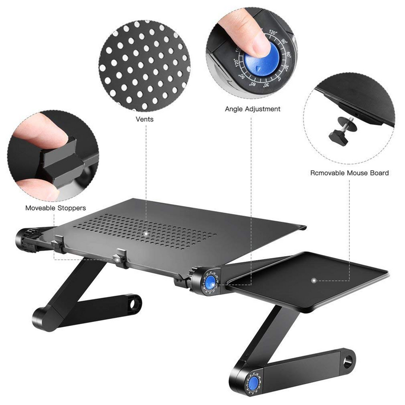 Foldable Laptop Stand with Mouse Pad Tray