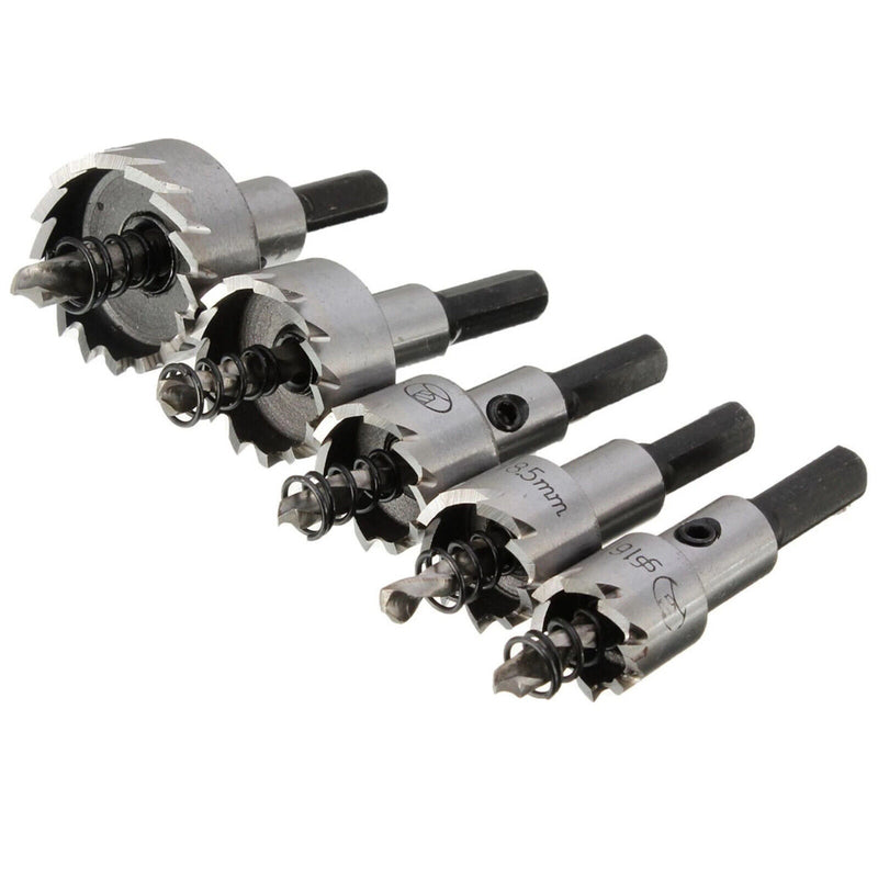 5PCS Hole Saw Tooth Kit HSS Stainless Steel Drill Bit Set Cutter for Metal Wood Set
