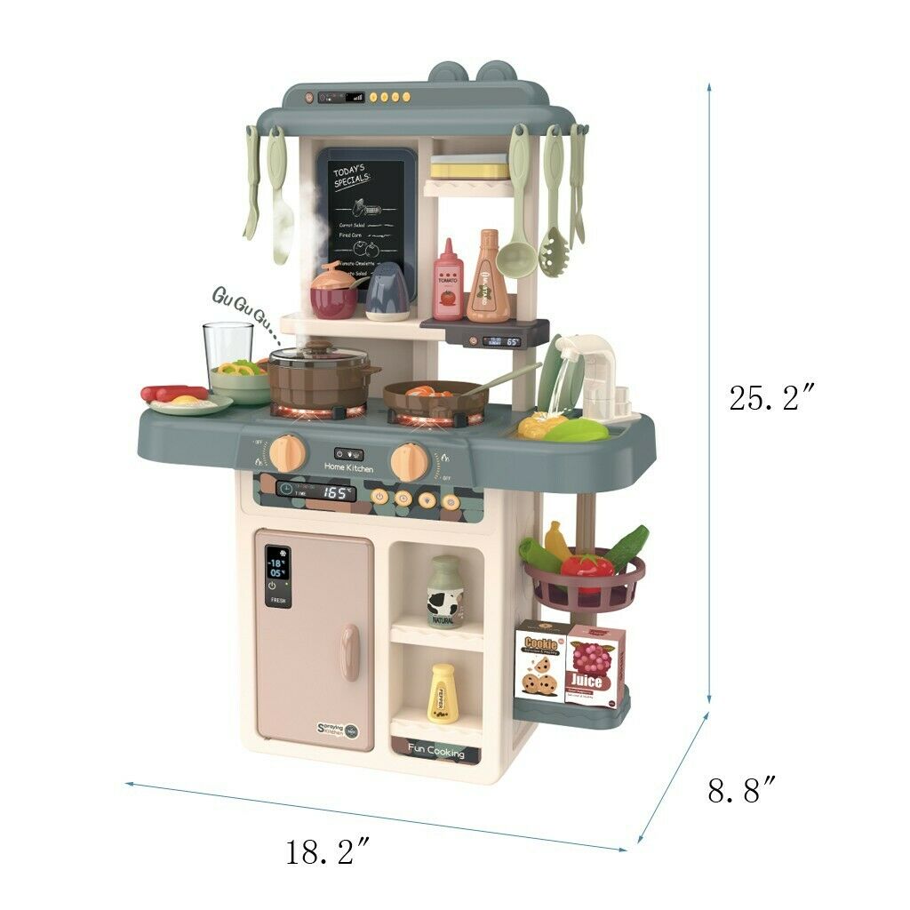 CLEARANCE- 63CM Simulated Kitchen Cooking Playset Toddlers Play Pretend Cookware Toy Set