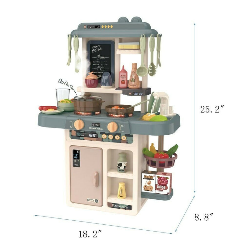 63CM Simulated Kitchen CookinPlayset Toddlers Play Pretend Cookware Toy Set
