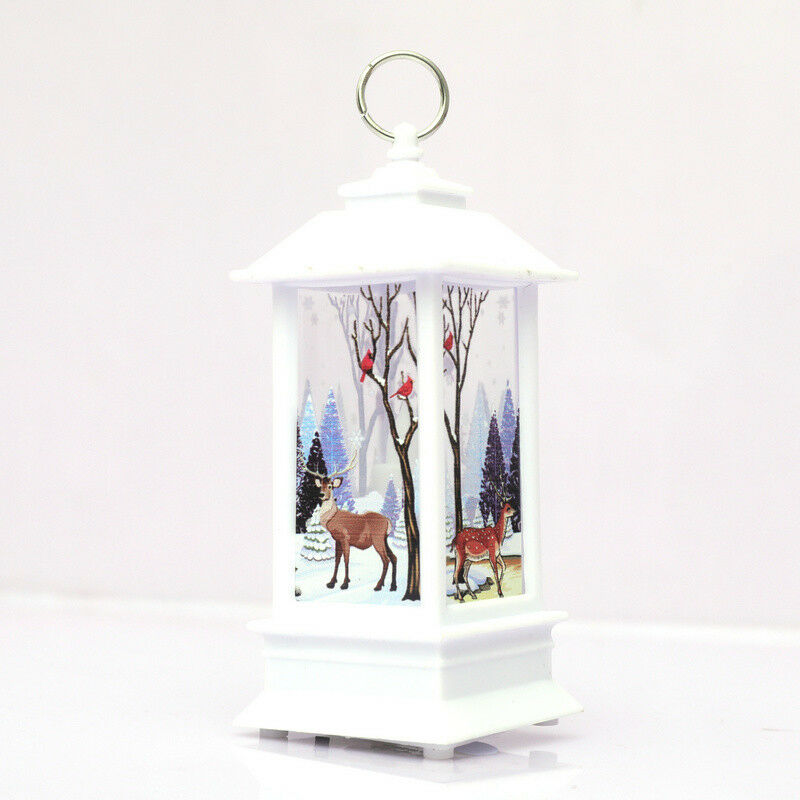 Christmas Candle Decorations LED Lantern Hanging Candlestick Party Vintage Decor