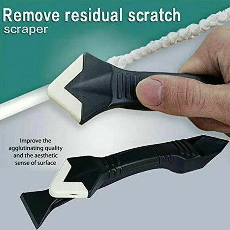 Free shipping- Silicone Caulking 3 in 1 Tool Removal Residue Scraper Kit Sealant Replace Set