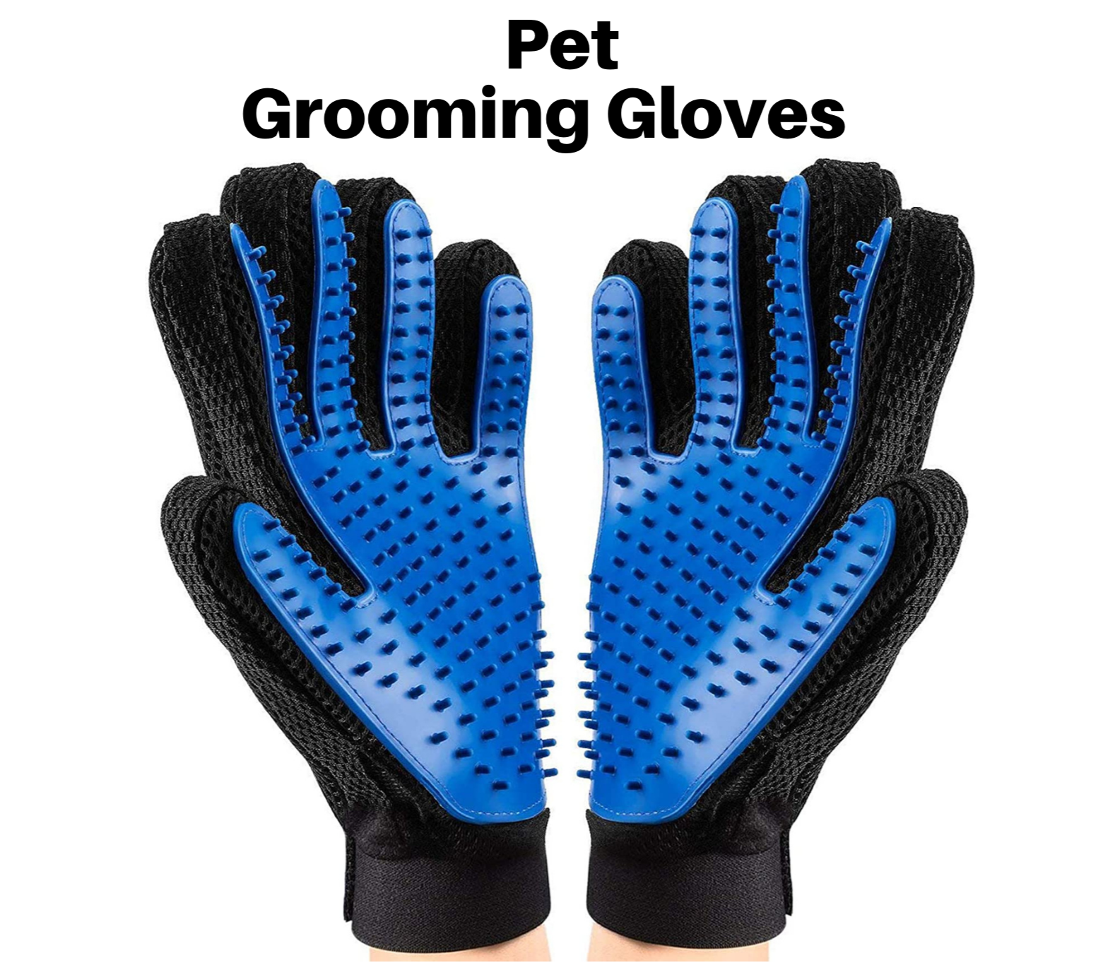 A Pair of Dog Grooming Glove Brush Cleaning Magic For Rabbits Cat Hair Remover