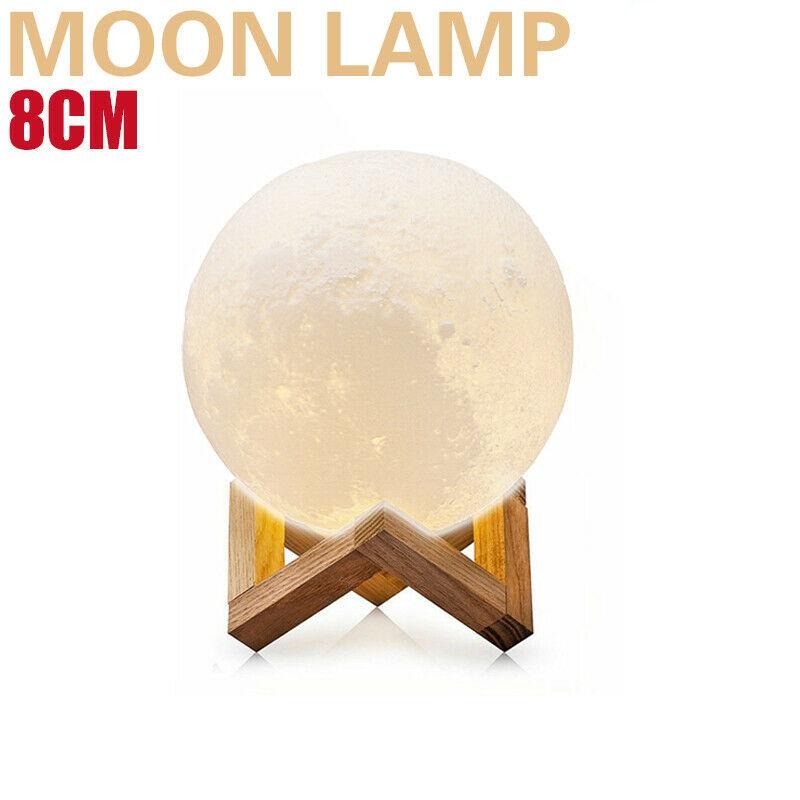 3D Dimmable Moon Touch Sensor Lamp