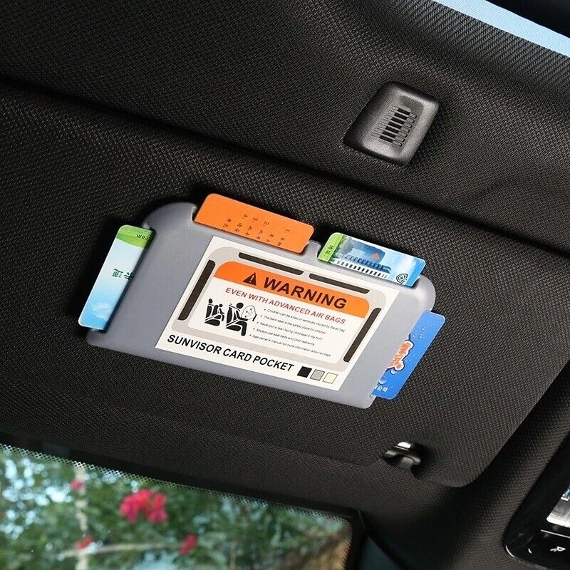 Car Sun Visor Card Holder Paste Type Pocket Organizer Pouch Bag Card Car-styling