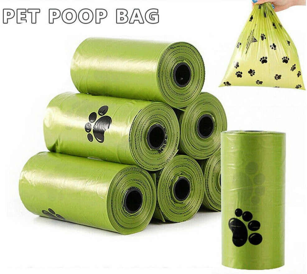 8 Rolls Biodegradable Compostable Dog Poop Bag Thick Plant Based Leak Proof Pet Waste Bag