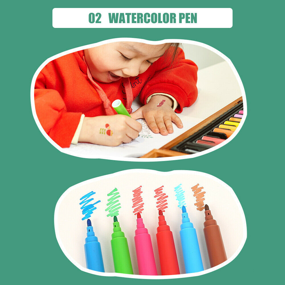 150Pc Kids Painting Pen Set Fine Art Marker DIY Poster Gift Card Writing Drawing