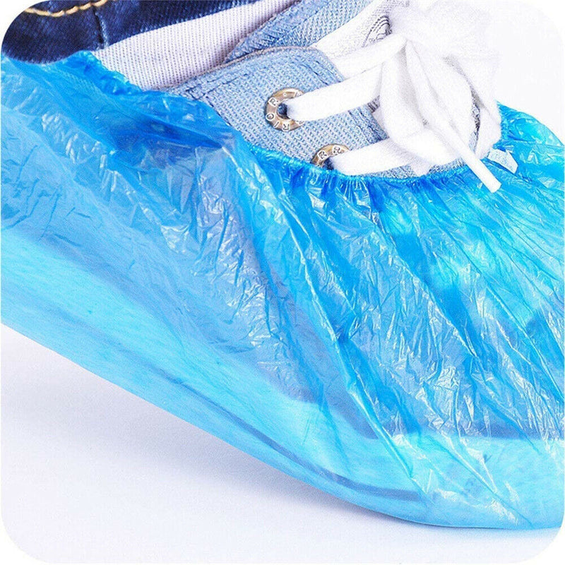 $3- 100pcs Waterproof Plastic Disposable Shoe Cover