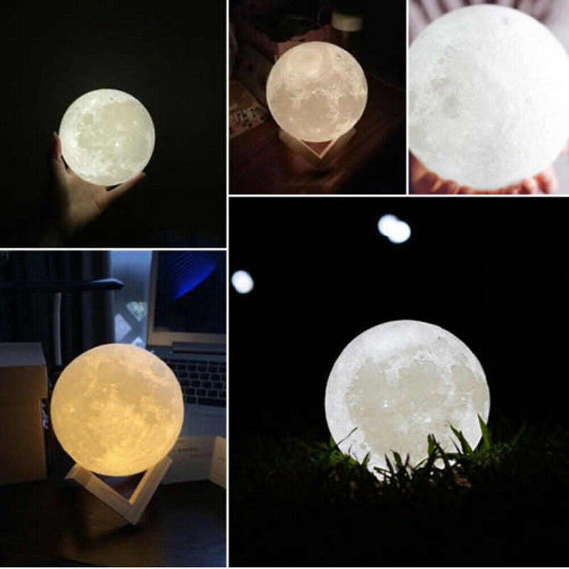 3D Dimmable Moon Touch Sensor Lamp