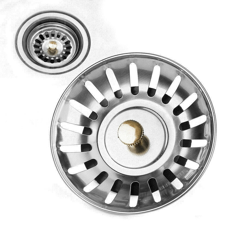 Free shipping-2PCS 8CM Stainless Steel Kitchen Sink Strainer Waste Plug Filter Drain Stopper
