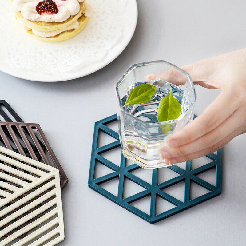 Free shipping- 2PCS Dinner Hollow Silicone Home Table Decoration Bowl Tea Cup Pad Coaster Table Mat Placemat