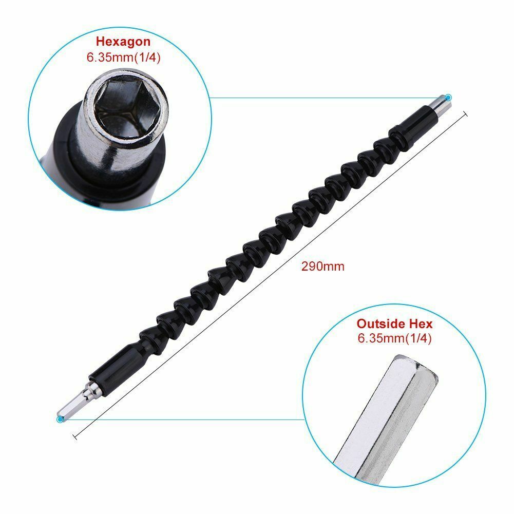 30CM Flexible Drill Bit Extension Shaft Right Extension and Bit Bits Connecting
