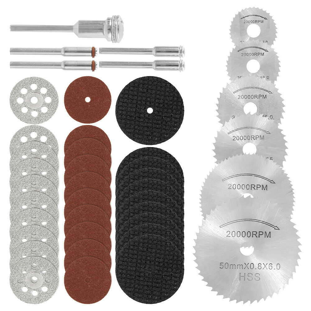 41Pcs Mini Diamond Cutting Discs Wheel Saw Blades Grind For Dremel Rotary Tool