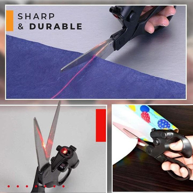 Laser Guided Sewing Scissors Positioning Straight Fast Cut Clothes