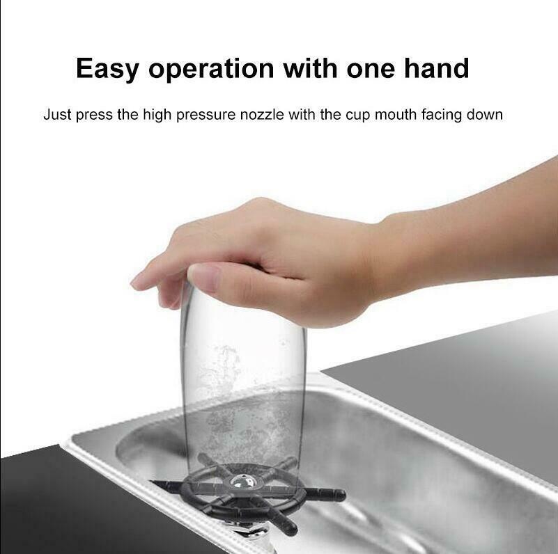 CLEARANCE- Glass Rinser Automatic Faucet Cup Washer Sink Bottle Cleaning for Bar Kitchen