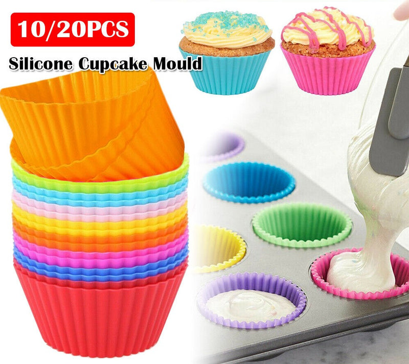 20x Cookie Cupcake Case Baking Mould Muffin Egg Tart Mold Bake Cup Cake Pudding