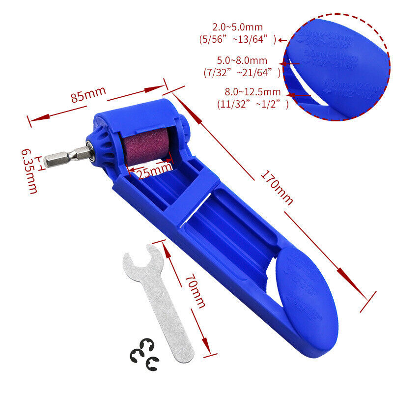 Portable Angle Grinder Polishing Drill Bit Sharpener Grinding Wheel Power Tool