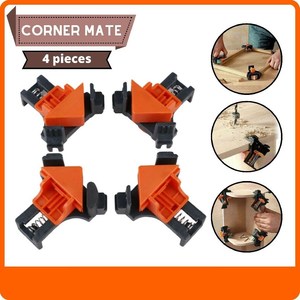 4pcs Corner Mate 90° Right Angle Adjustable Clamps Corner Holder For Woodworking