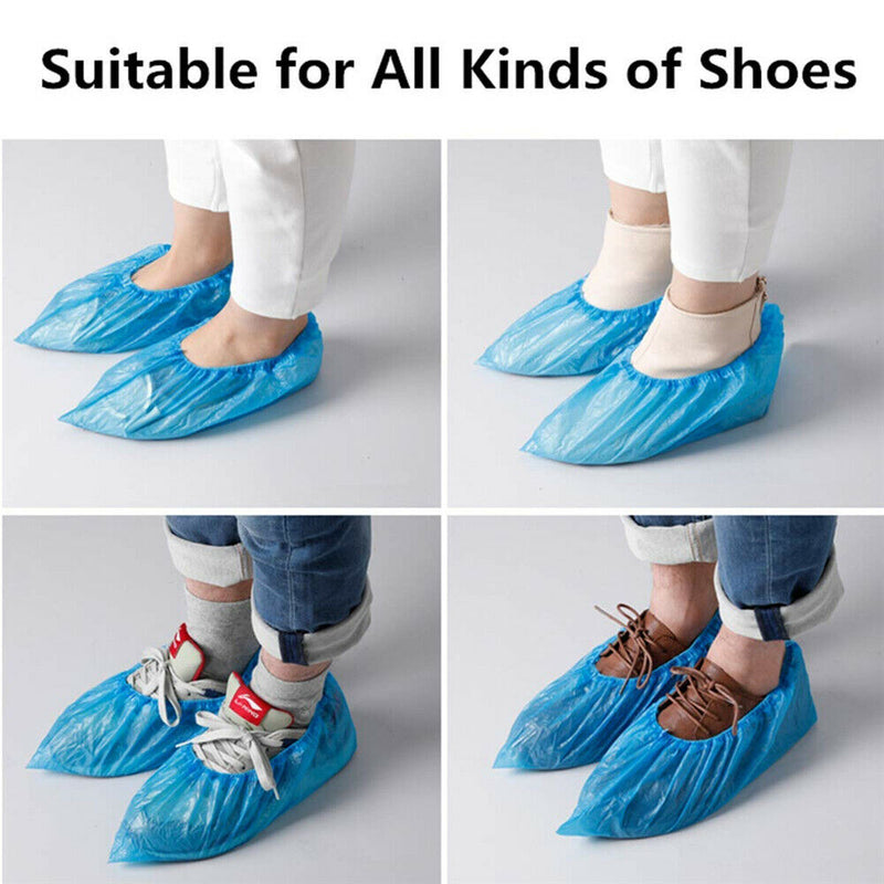 $3- 100pcs Waterproof Plastic Disposable Shoe Cover