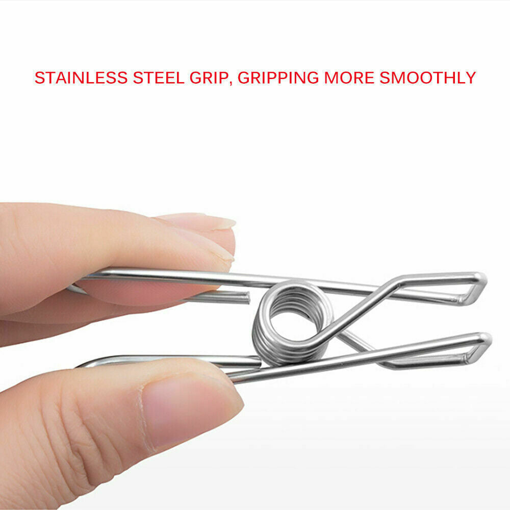 20PC-100PC Stainless Pegs Hanging Clips
