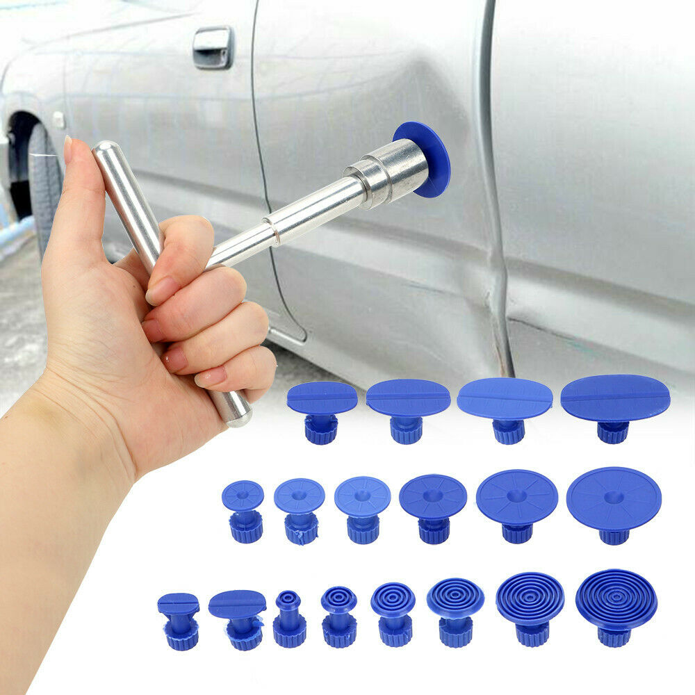 19pc Car Dent Puller Lifter Paintless Removal Hail Remover Tools Body Repair Tab Kit