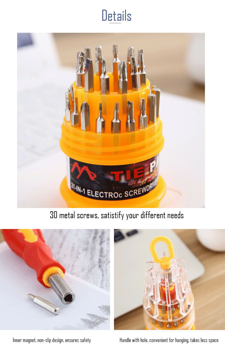 Free shipping- 31-IN-1 Multi-functional Screw Driver Set