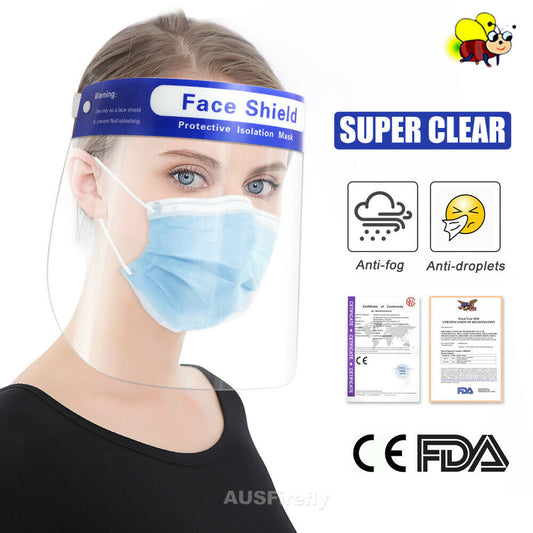 CLEARANCE- 10PCS Reusable Plastic Adjustable Face Protection Shields