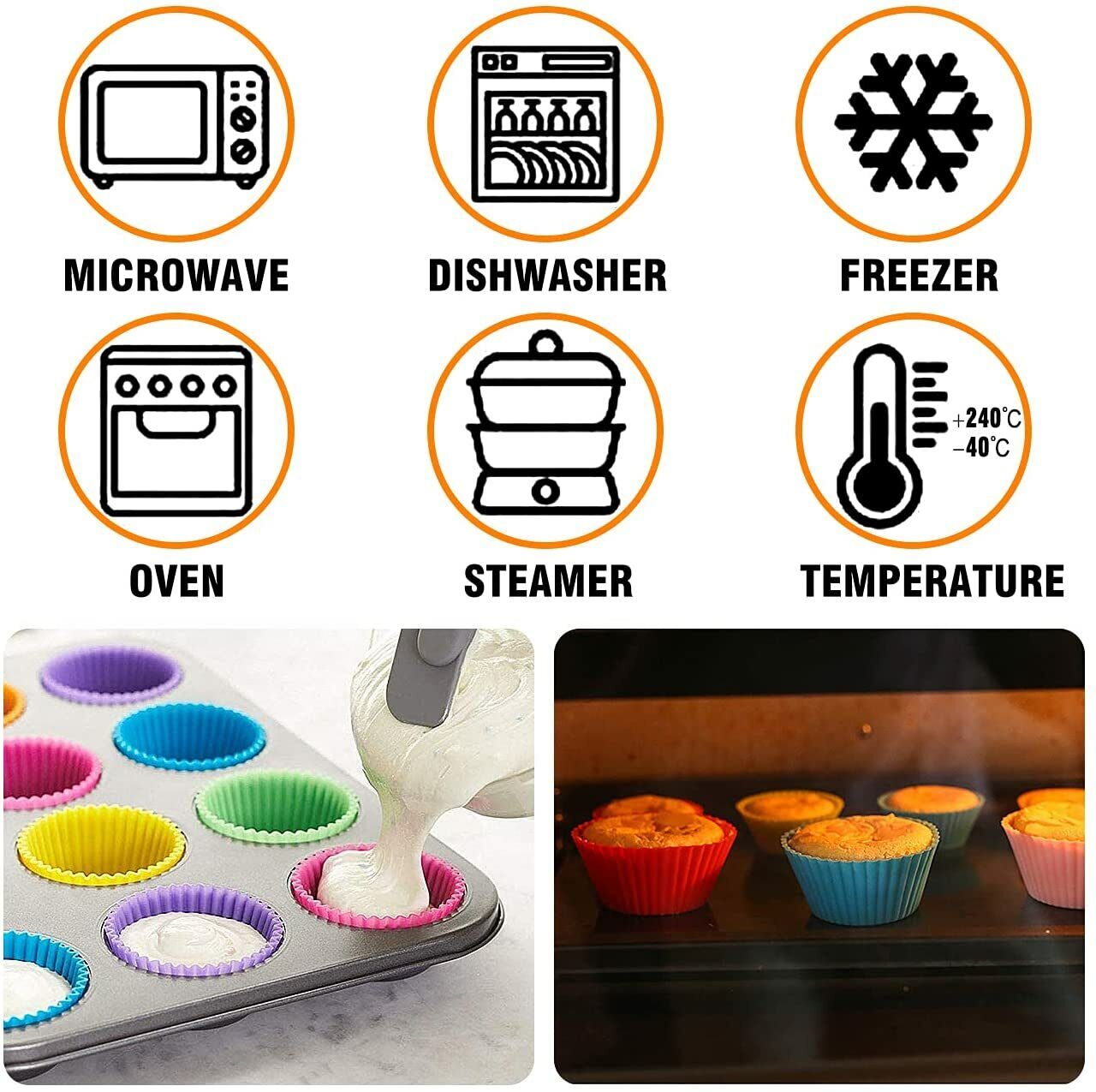 10/20x Cookie Cupcake Case Baking Mould Muffin Egg Tart Mold Bake Cup Cake Pudding