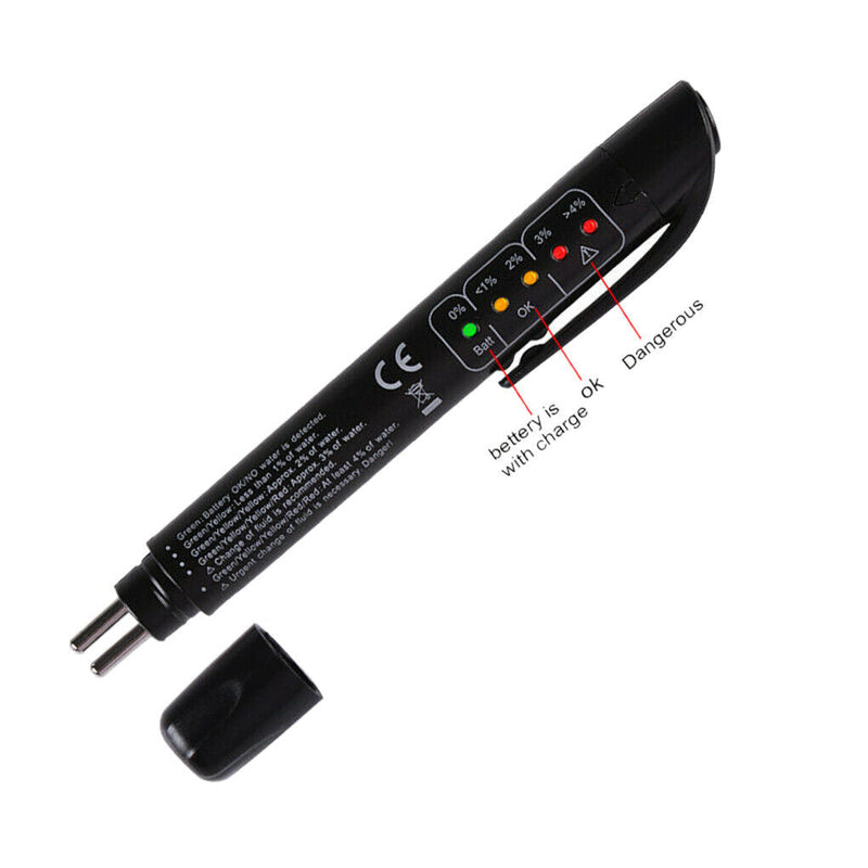Free shipping- Brake Oil Fluid Tester LED Moisture Liquid Tool Car Vehicle Test Indicator Pen