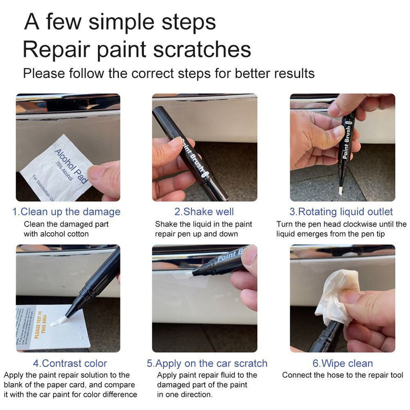 2pcs Professional Touch Up Scratch Remover Auto Paint Repair Brush Car Color Fix Pen