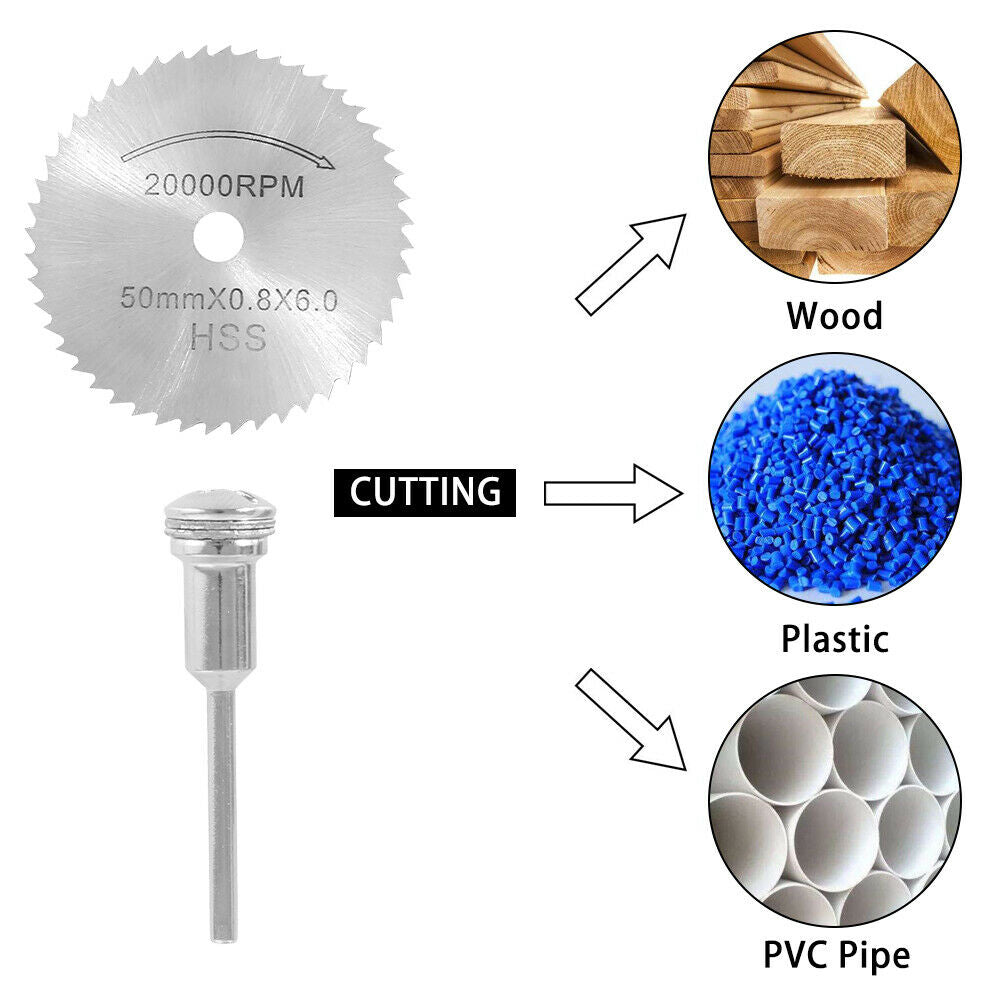 41Pcs Mini Diamond Cutting Discs Wheel Saw Blades Grind For Dremel Rotary Tool