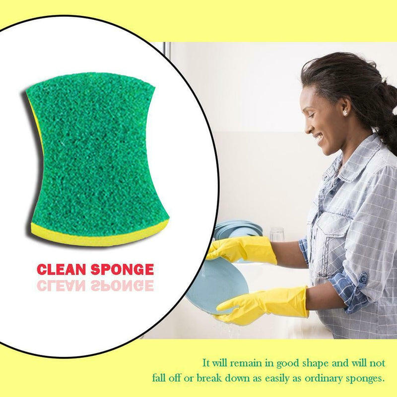Free shipping- 6pcs Dish Washing Scourer Sponge Scrubber Kitchen Cleaning Sponges