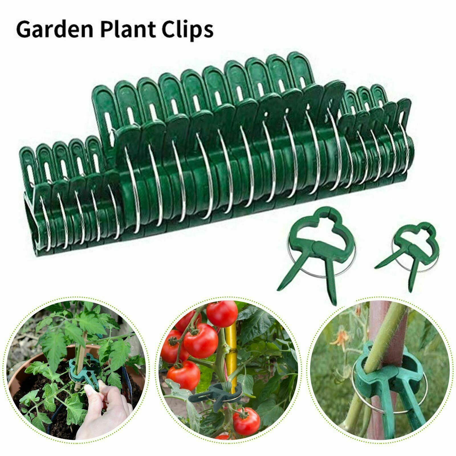 20PCS Garden Plant Clips Tomato Tie Stem Orchid Support Weatherproof Grow Training