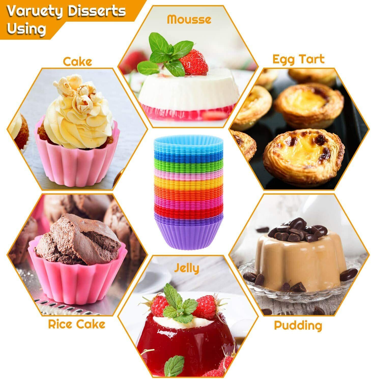 10/20x Cookie Cupcake Case Baking Mould Muffin Egg Tart Mold Bake Cup Cake Pudding
