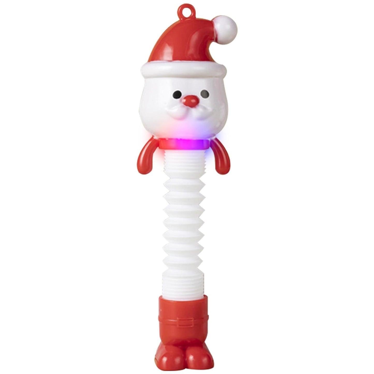 Christmas Santa Claus Snowman Telescopic Sensory Toys Fidget Stress Relief Tube with Light