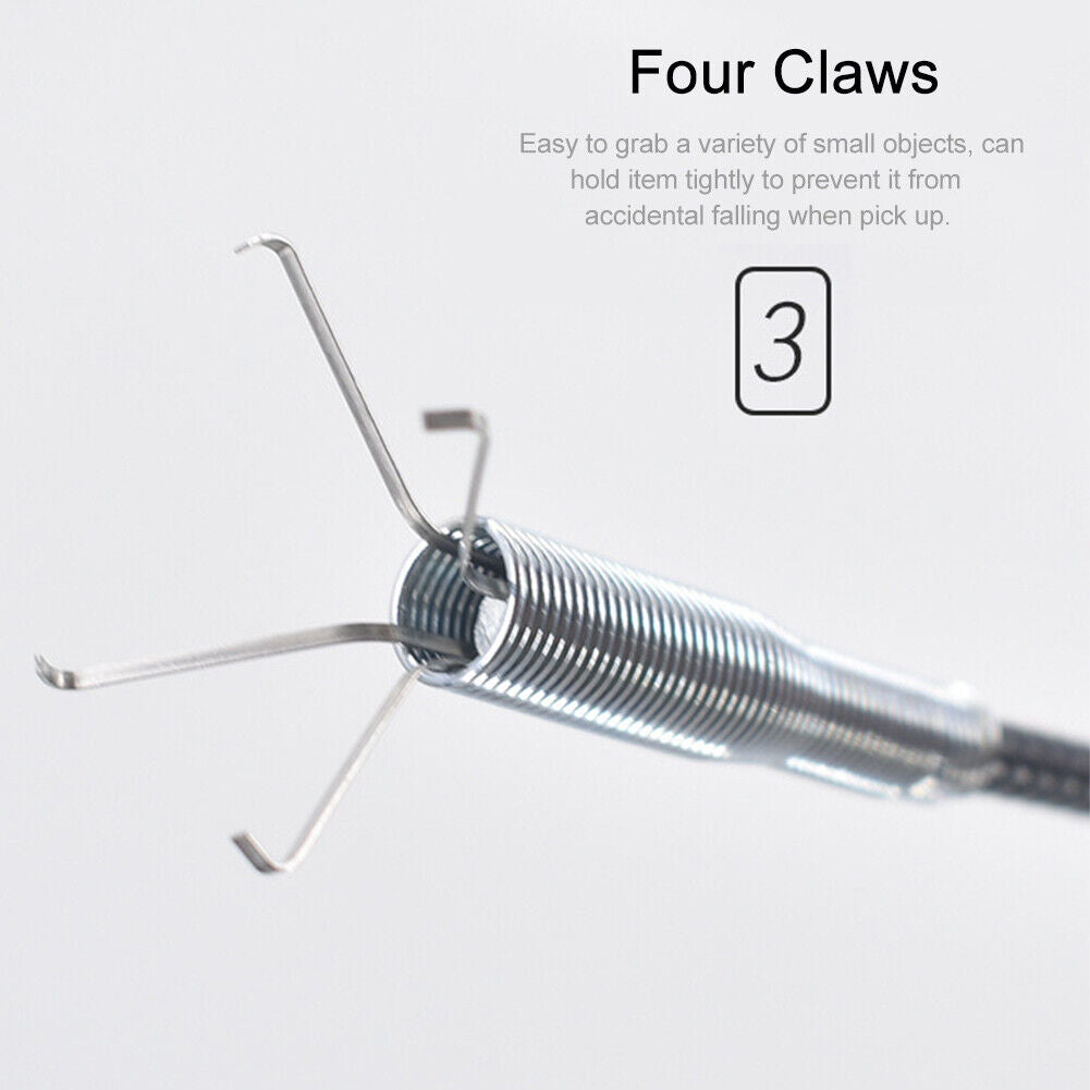 0.6M/2M Extra long Flexible Pick Up Tool Claw Retrieve Metal Drainage Cleaning Bend Spring