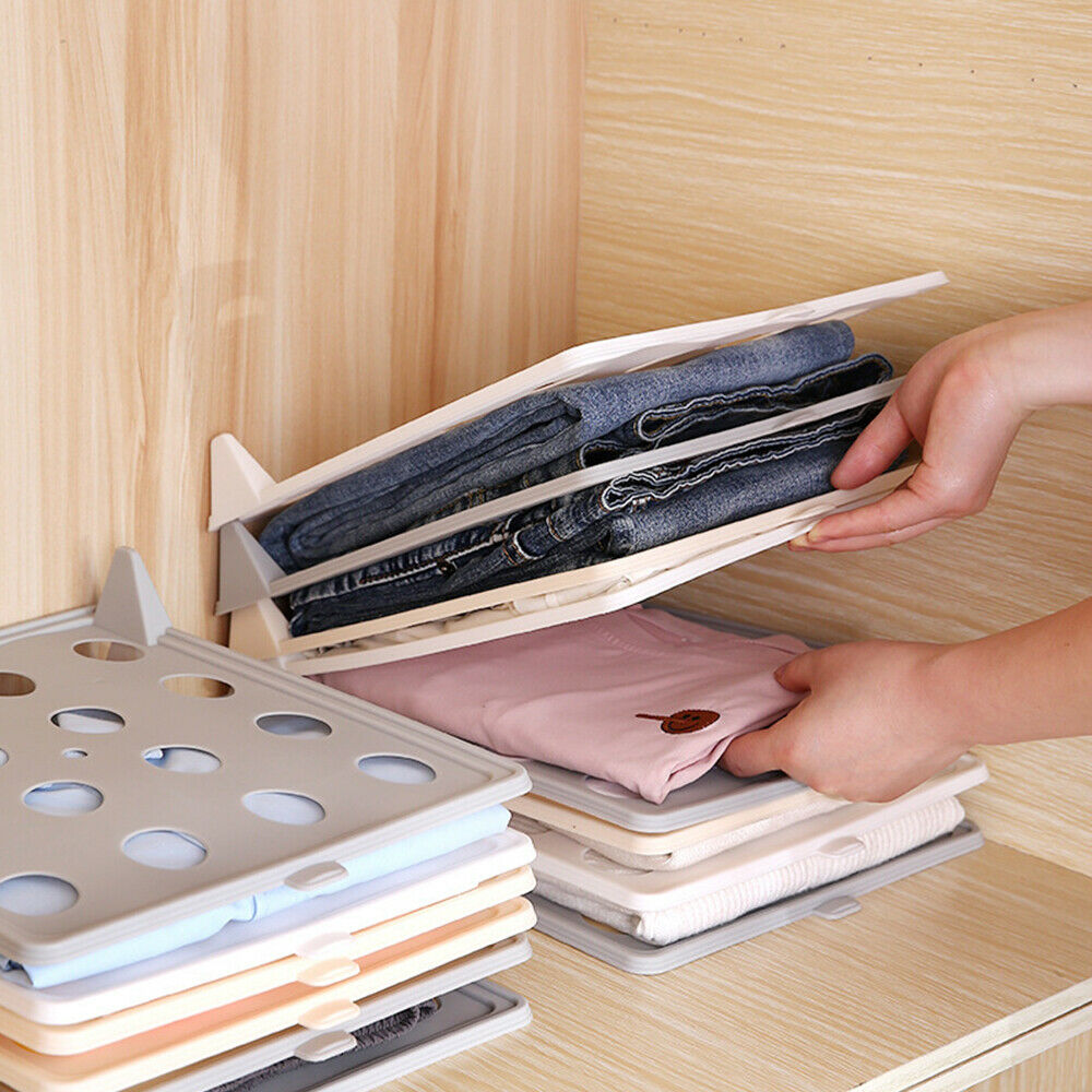 5 Layer Magic Organize Closet Wardrobes Clothes Folder T-Shirt Clothes Easy Tray Folding Board