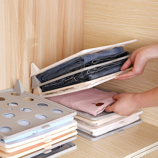 5 Layer Magic Organize Closet Wardrobes Clothes Folder T-Shirt Clothes Easy Tray Folding Board