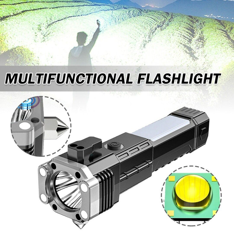Super Powerful Metal Stun Safety Tactical Rechargeable LED Flashlight Tools