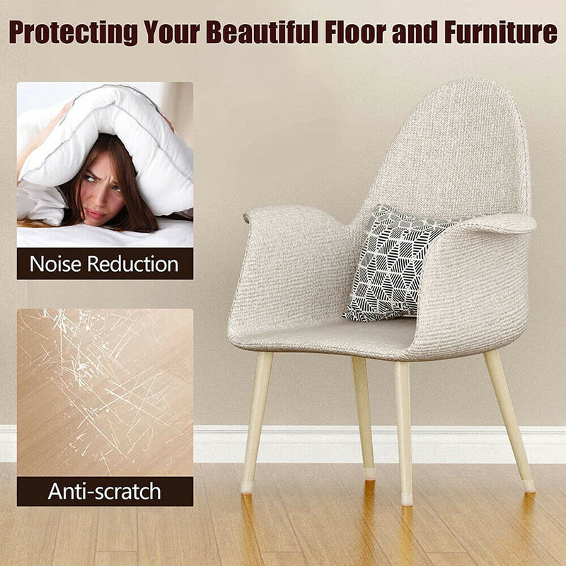 Free shipping- Upgraded 12pcs Silicone Chair Leg Covers Floor Protectors Table Furniture Feet Cap Felt Pads