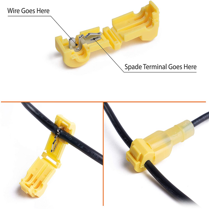 120PCS Quick Splice Cable Connector T-Tap Electrical Wire Crimp Terminal Kit