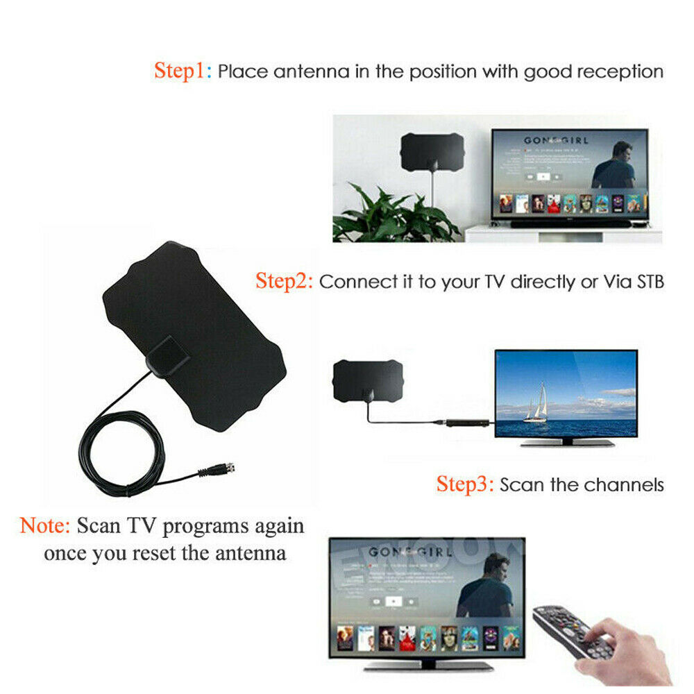 200 Mile Range HD Digitel TV Antenna Receiver 4K