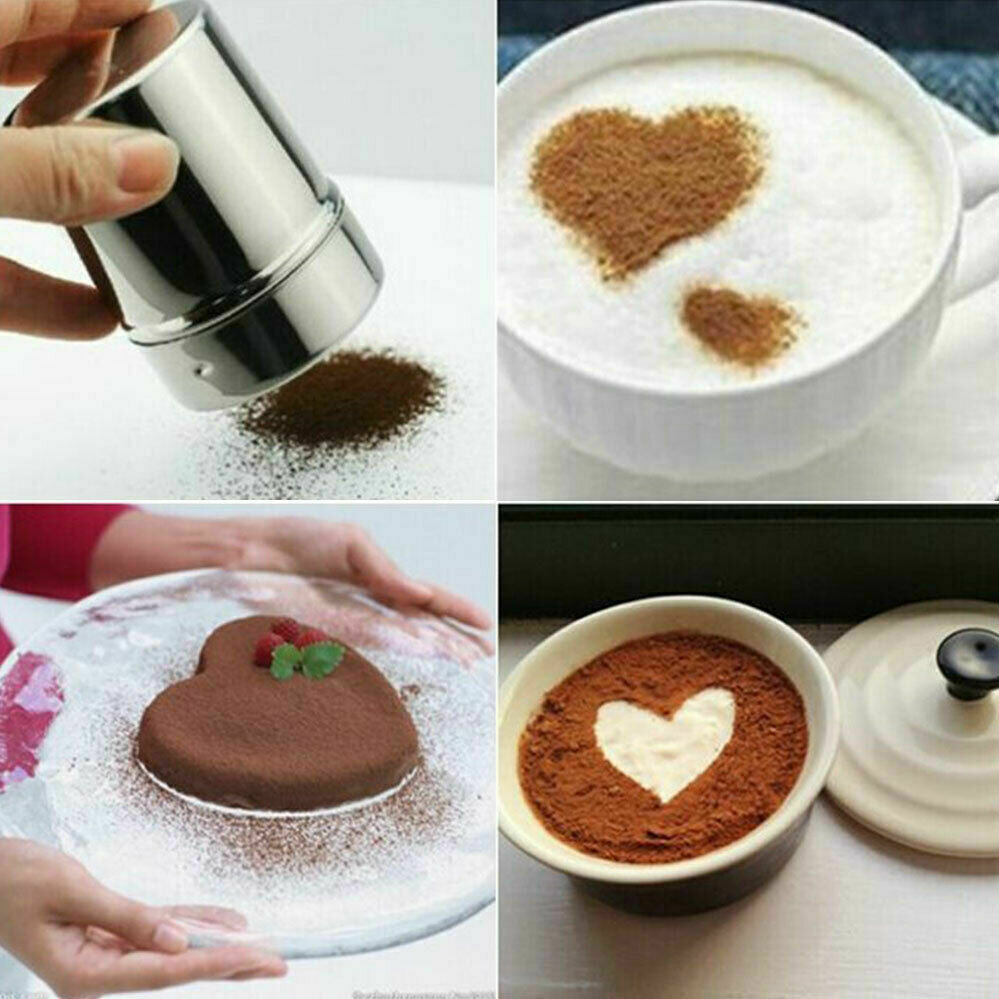 Stainless Icing Sugar Cocoa Coffee Shaker Flour Duster