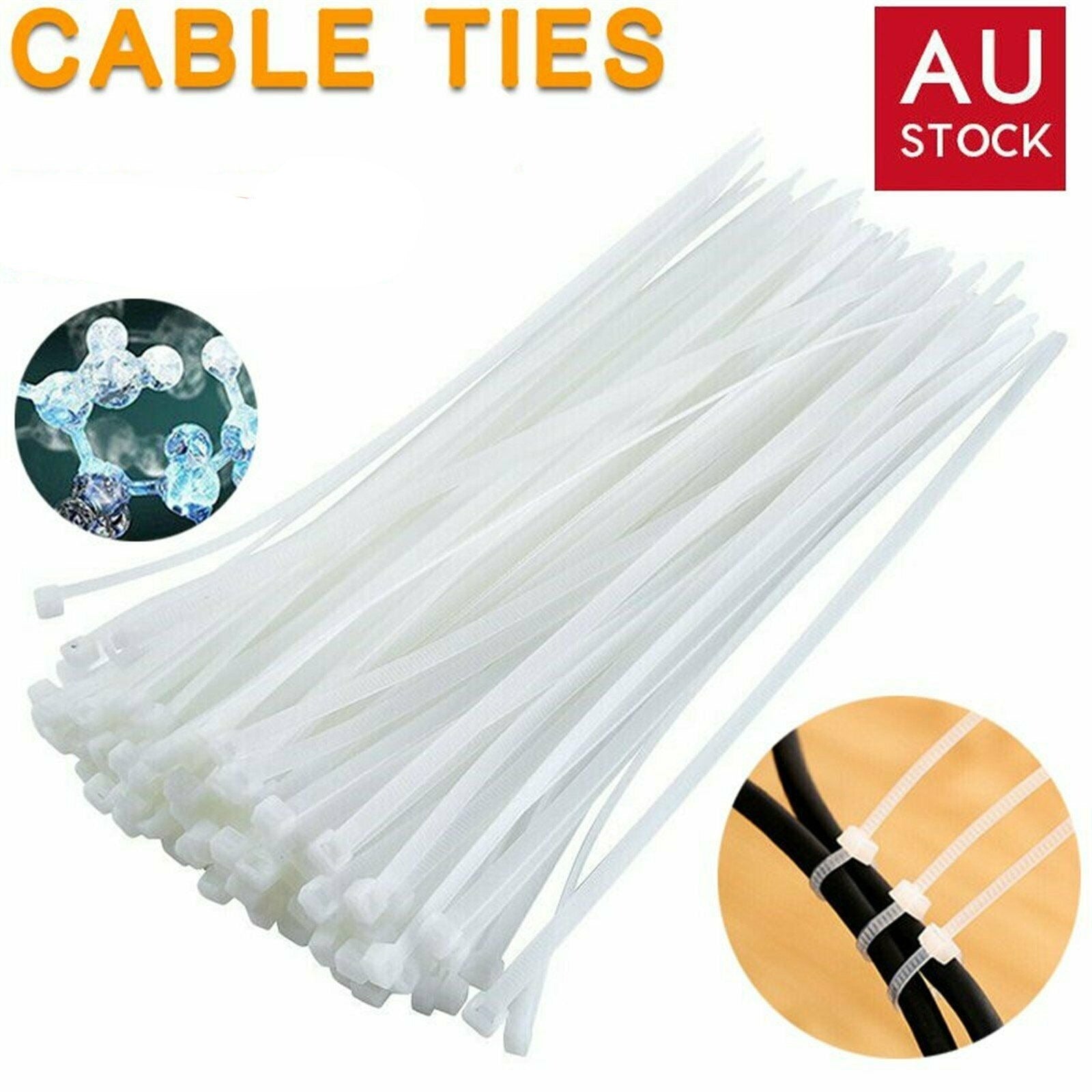 Free shipping-Cable Ties Zip Ties Nylon UV Stabilized 100x Bulk Cable Tie
