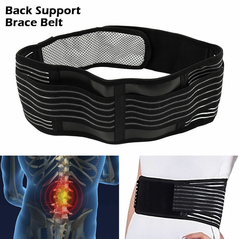 Lumbar & Lower Back Support Belt Brace Strap Pain Relief Posture Waist Trimmer