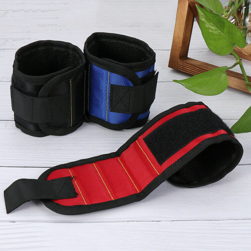 Magnetic Wristband Hand Wraps Tool Bag Adjustable Electrician Screws Nails Drill