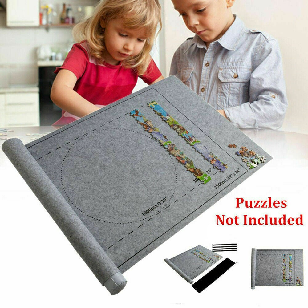 Free shipping-1500 PCS Jigsaw Storage Roll Mat with Inflator Tool