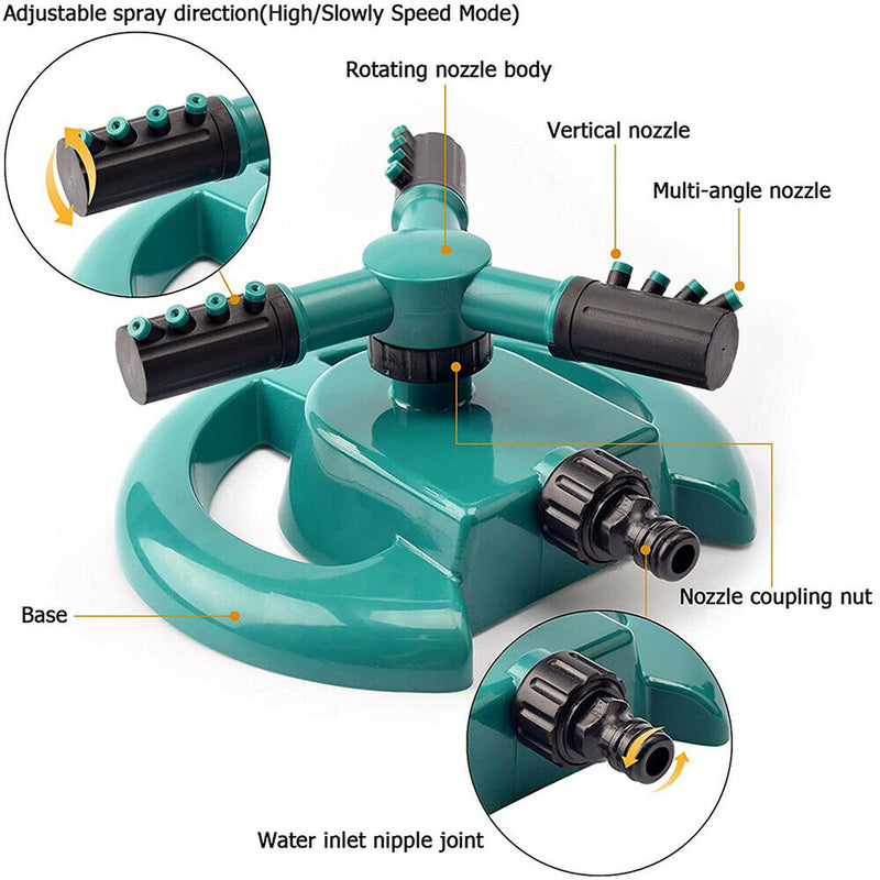 Free shipping- 360° Rotating Impulse Sprinkler Water Saving System