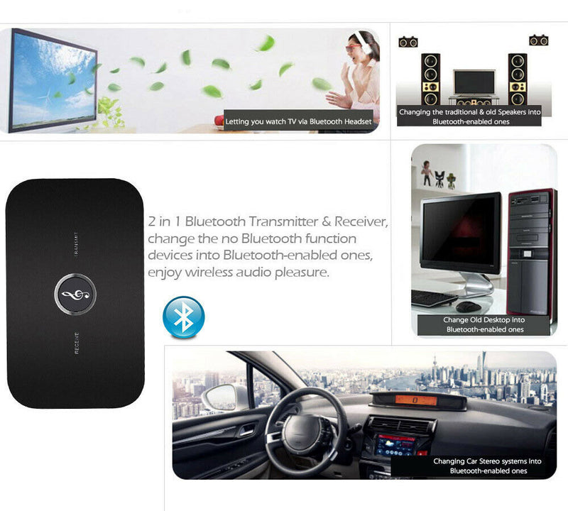Free shipping-2IN1 Wireless Bluetooth Audio Transmitter and Receiver
